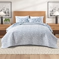 thumbnail image 5 of Christmas Quilt Set - Lightweight, Soft, All-Season - 2-Piece Holiday Toile Bedding Set (Twin / Twin XL, Woodland Toile Blue), 5 of 6