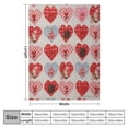 thumbnail image 4 of Nawypu Valentine's Day Throw Blanket with Gift Bag, Red White Check Bed Blanket Romantic Love Soft Warm Blanket Throw, Red Heart Flannel Cozy Blanket for Couch Sofa Bedroom, Valentine's Decor,, 4 of 6