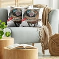 thumbnail image 5 of Ambesonne Animal Throw Pillow Cover 2 Pack, Funny Dog Puppy, 18", Orange Cocoa Blue, 5 of 5