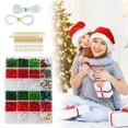 thumbnail image 3 of Juego De Cuentas Coloridas De Navidad De 24 Cuadrículas, Cuentas De Cristal, Pulsera, Pendientes, Juego De Fabricación De Joyas Diy Kearding AP007572-01, 3 of 6