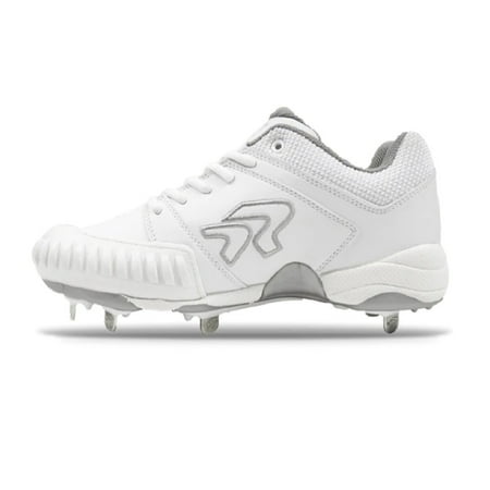 

Ringor Flite Softball Metal Spikes with Pitching Toe- White