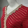 thumbnail image 4 of Abaya Robe pour Femmes Vêtements Musulmans Islamiques Eid Ramadan Robes Col en V Robe Bronzante Rétro Kaftan Longueur Complète, 4 of 6