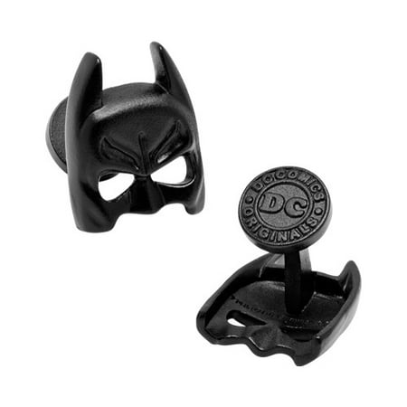 Men's Cufflinks Inc 3-D Satin Black Classic Batman Mask Cufflinks
