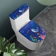 thumbnail image 2 of HELLHERO Whale Pattern Toilet Lid Cover Set of 2 Polyester Fabric Non-Slip for Family, 2 of 8