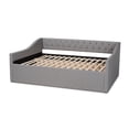 thumbnail image 4 of Baxton Studio Haylie Modern and Contemporary Light Grey Fabric Upholstered Queen Size Daybed, 4 of 9