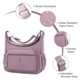 thumbnail image 3 of KXF Women Nylon Multi Pocket Crossbody Satchel Purse with Adjustable Strap for Daily Travel, 3 of 8