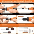 thumbnail image 4 of JENABOM 58 in 1 Mini Cordless Rotary Tool, 3.7V Electric Rotating Tool , LED Lights, 5-Speed and USB Charging, Used for Polishing, Carving, and DIY （Orange）, 4 of 5