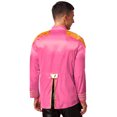 thumbnail image 2 of iiniim Mens 60s Hipper Costume High Slit Gold Trim Add Accessories Sergeant Icon Hippy Fancy Dress Up Hot Pink XL, 2 of 6