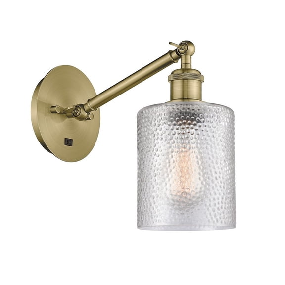 317-1W-AB-G112-LED-Innovations Lighting-Caledonia - 1 Light Wall Sconce In Industrial Style-11.38 Inches Tall and 5.3 Inches Wide Antique Brass Clear