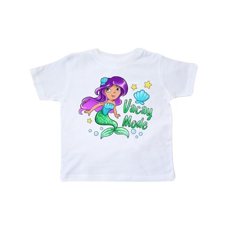 

Inktastic Vacay Mode- Mermaid with Green Tail Gift Toddler Toddler Girl T-Shirt