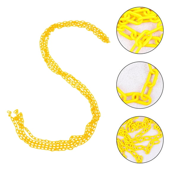 BALAHAPY Barrier Chain Yellow Plastic 1Pcs For Road Construction