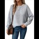 thumbnail image 3 of Suéteres de Mujer de Otoño, Informales, de Larga, Ligeros, de Gran Tamaño, Tipo Pulóver Gris L, 3 of 10