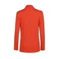 thumbnail image 2 of 2Luver, Women's, Long Sleeve Criss Cross Drape Front Top, Rust, S, 2 of 3