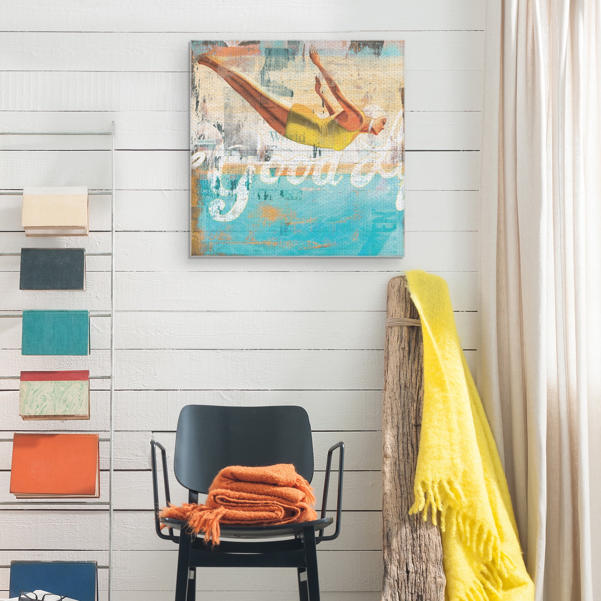 Masterpiece Art Gallery The Good Life Vintage Swimming Sign by Cory Steffen Canvas Art Print 24" x 24"