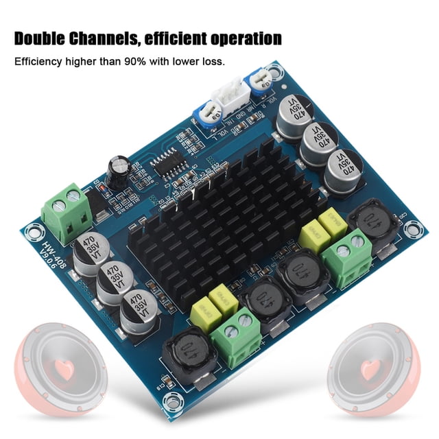 Amplificador de Potencia de Estéreo, TPA31166D2 DC 12-26V Tablero de Amplificador Digital, para Altavoz