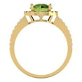 thumbnail image 4 of Halo Engagement Ring for Women - 1.8ct Natural Peridot in 14K Yellow Gold Promise Ring, 4 of 6