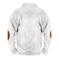 thumbnail image 5 of Men's Flag Print 3-Button Stand Collar Quarter-Zip Sweatshirt, Casual Outdoor Pullover Top, Spring Fall Patriotic Style,White,2XL, 5 of 6