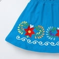 thumbnail image 6 of IBTOM CASTLE Toddler Kids Girls Summer Floral Embroidered Birthday Party Dress 5-6 Years Blue, 6 of 9