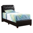 thumbnail image 2 of Stylish Twin Bed In Dark Brown - Modern Bedroom Appeal. 48" H X 41" W 83" D. Construction For Extended Durability. Easy Assembly Process. Fits Multiple Themes. Foam Filled, Pu Material Contemporary, 2 of 2