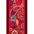thumbnail image 1 of IBA Indianbeautifulart Tissu de Couture en Velours à Rayures Rouges et Paisley, Dentelle Imprimée, 9 Yards 3 Pouces, 1 of 2