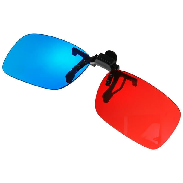 EeaseMX Nuevo marco para colgar gafas 3D con montura roja y azul, clip estéreo especial para miopía (sin marco)