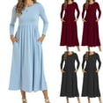 thumbnail image 1 of Gspmoly Robe pour Femmes, Robe à Manches Courtes Col Rond Mode Couleur Unie Taille Haute et Cheville Fendue Robe de Mariage pour Femmes Cadeaux de Vacances, 1 of 6