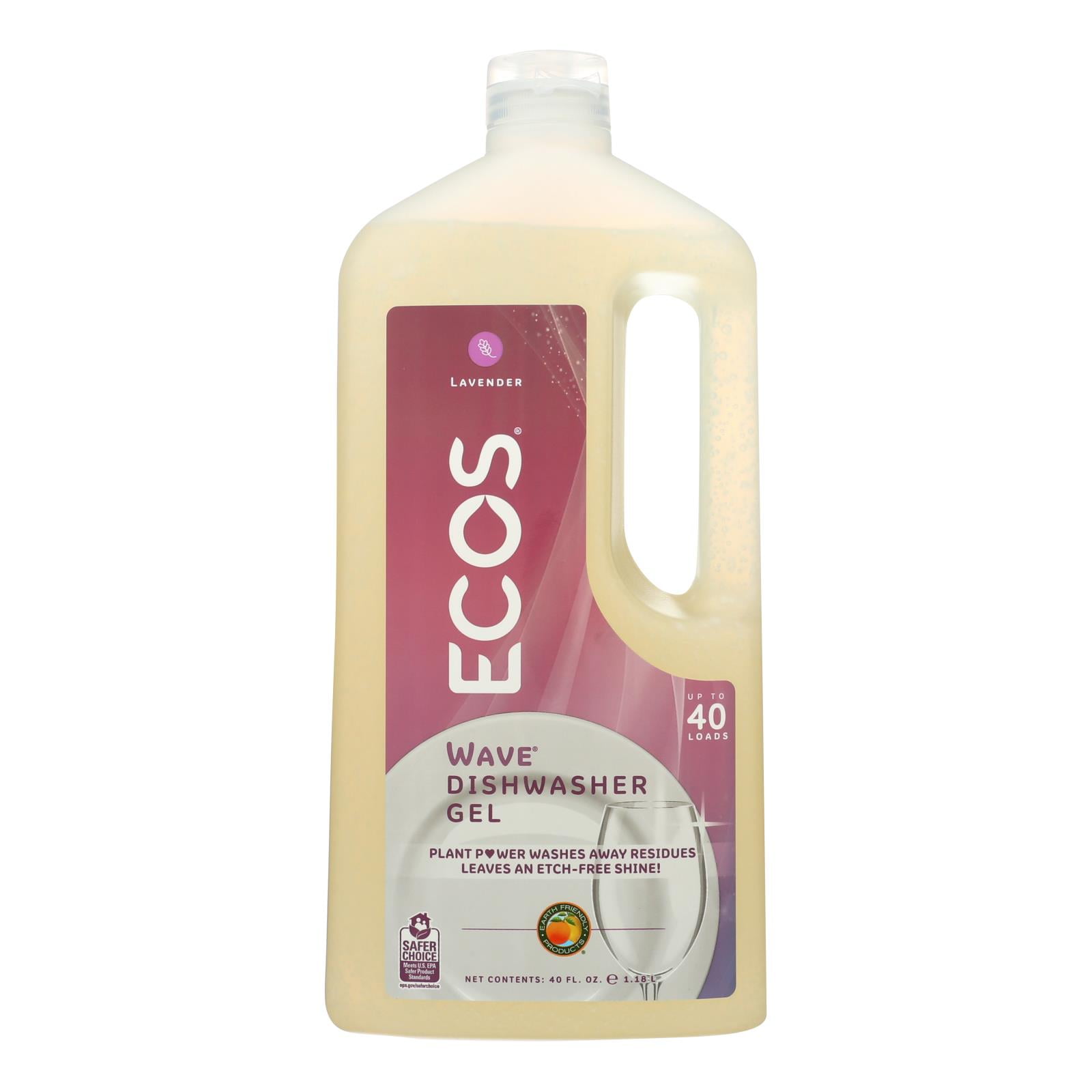 Earth Friendly Ecos Wave Auto Dishwasher Gel Lavender 40 fl oz Pack of