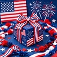 thumbnail image 4 of Independence Day Wreath Bows Decoration Ribbon Bows For Door Window Wall 4th Of July Memorial Day Party Decor, 4 of 6