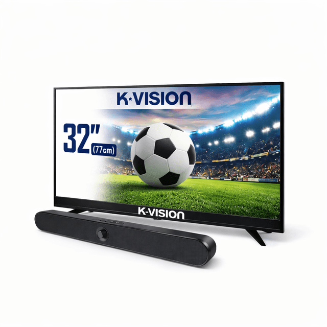 Television y barra de sonido Combo Kvsion 32 pulgadas pantall LCD 1080p