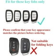 thumbnail image 2 of For Hyundai Smart 4 Buttons Metal Fob Key Case Cover for 2013-2019 Hyundai Elantra Sonata Tucson Accessories with Keychain, 2 of 9