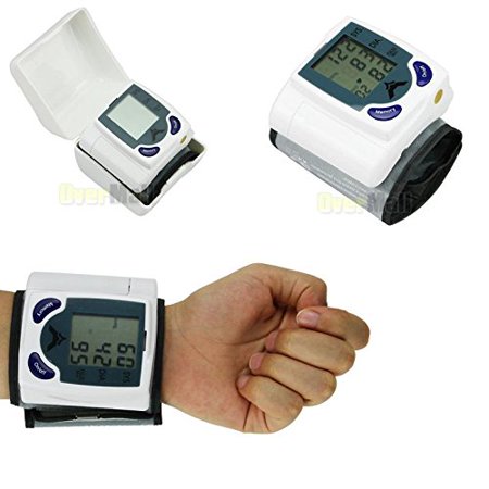 Digital LCD Wrist Blood Pressure Monitor & Heart Beat Rate Pulse Meter Measure, 1. Measure systolic, diastolic and pulse at the same time 2. 60 Memories By