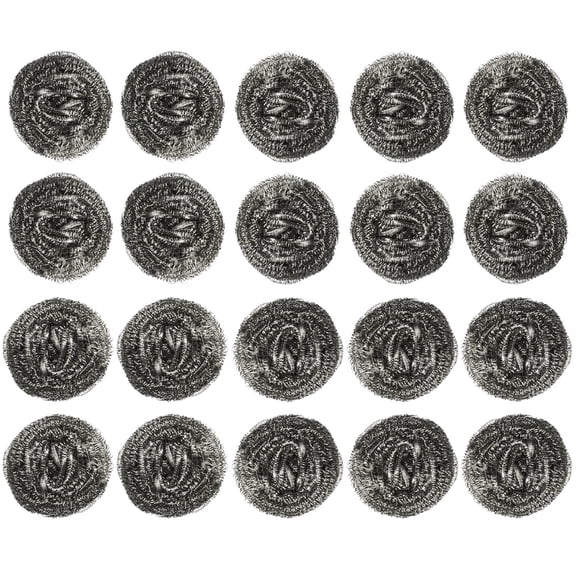 Wideskall Stainless Steel Kitchen Cleanging Sponges Scouring Pad Steel Wool Scrubbers Pack of 20
