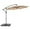 Beige, variant on Alpha Joy 10ft Outdoor Patio Offset Market Hanging Umbrella with 8 Steel Ribs & Cross Base(No Weight), Ivory