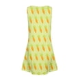 thumbnail image 6 of AWZXDE Easter Floral Print Sleeveless Dress for Girls Toddler Kids Party Celebration Casual Play Outfit Yellow,13-14 Years, 6 of 8