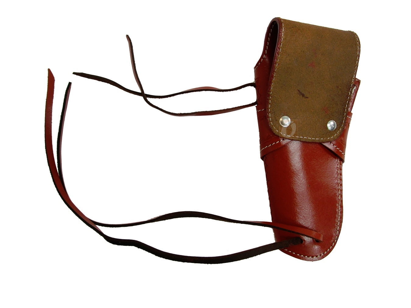 Leather Holster Long Barrel Revolver Pistol Fit Sea Shell Tooled Red - Right Hand