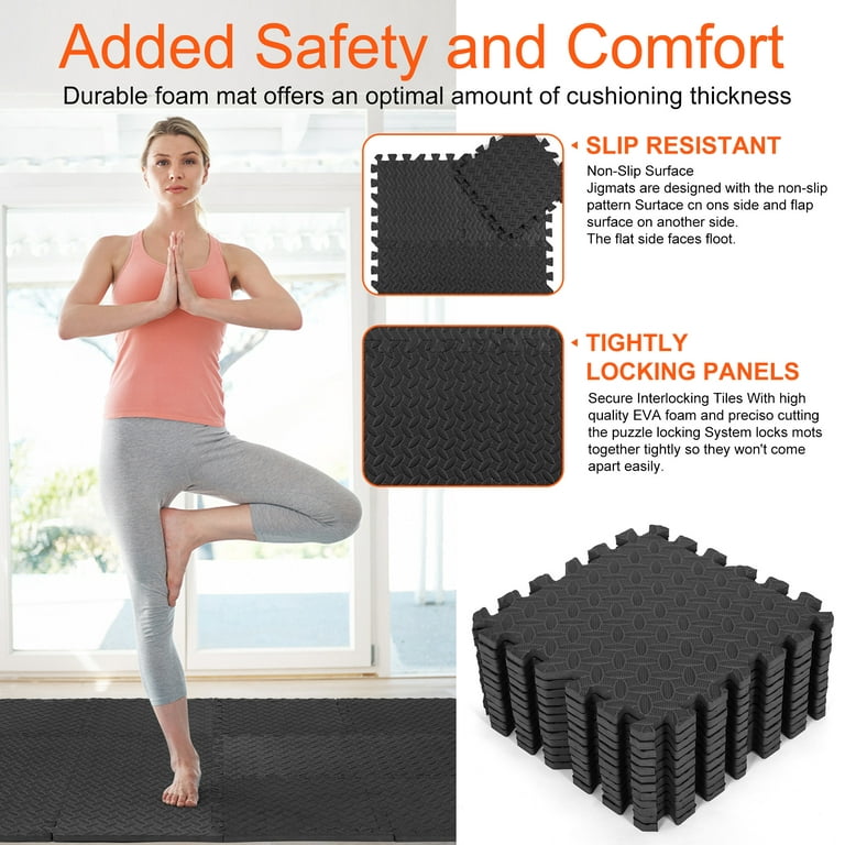 EVA Interlocking Soft Foam Play Mat Kids Gym Yoga Exercise Fitness Floor  Tiles
