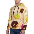 thumbnail image 3 of Naloa Donuts Men's Casual Hooded Collar Drawstring Hoodies Pullover Sweatshirts Casual Long Sleeve Shirts-Medium, 3 of 7