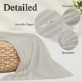 thumbnail image 3 of Grey Striped Throw Pillow Covers, Vintage Stripes Ombre Soft Breathable Pillow Cases with Invisible Zipper for Sleeping, Long Body Pillowcases for Couch Bed Sofa Chair 20x54 Inches, 3 of 9