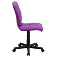 thumbnail image 2 of Pemberly Row Modern Mid Back Quilted Office Swivel Chair in Purple, 2 of 6
