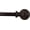 Bronze, variant on Urbanest Adjustable Single Curtain Rod Set Burnt Gold Scroll Ball Finials – 1 - Inch Diameter, With Black Rod, 28–48 Inches