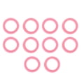 thumbnail image 4 of Lot de 10 inserts pour Coiffure, en silicone Doux Rose, 4 of 8