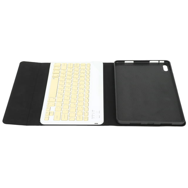 Keyboard, Waterproof and Dustproof PC Keyboard with TPU Silicone Soft Shell for Worker for Computer Pink Square Keycap+Leather Protective Sleeve,Black Square