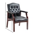 thumbnail image 6 of CQHXIAO Ergonomic Leather Reception Guest Chairs With Padded Seat And Arms Mid-Back Design For Office Use 26.3 Inch Deep, Burgundy, 6 of 13