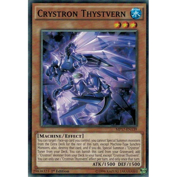 YuGiOh 2017 Mega-Tin Mega Pack Common Crystron Thystvern MP17-EN139