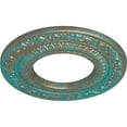 thumbnail image 3 of Ekena Millwork 8 1/8"OD x 4 1/8"ID x 1/2"P Andrea Ceiling Medallion (Fits Canopies up to 4 1/8"), Hand-Painted Copper Green Patina, 3 of 6