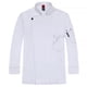 thumbnail image 1 of Chef uniforme poliéster manga larga otoño cálido delantal delantal con bolsillos delanteros Catering Cómodas bandas de sudor para cafetería Blanco XL Vogacara LF000326-09, 1 of 7