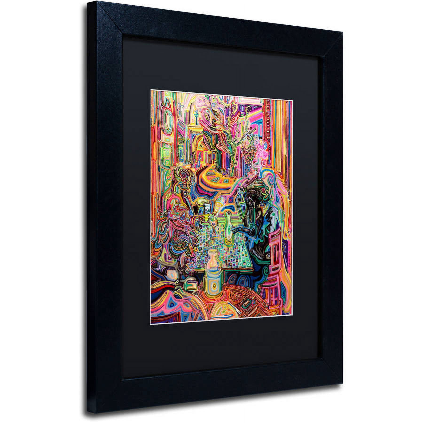 Trademark Fine Art "5 O'clock Somewhere" Canvas Art by Josh Byer, Black Matte, Black Frame
