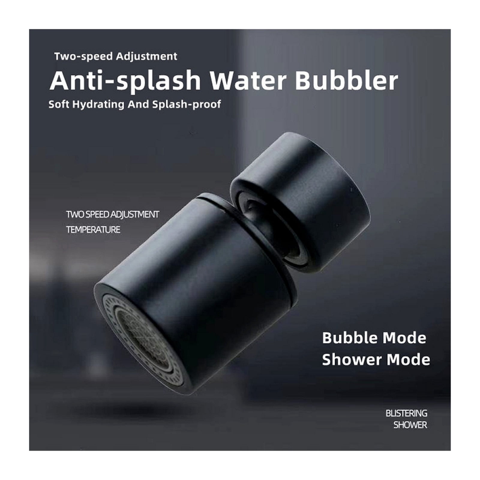 360° Rotary Splashback Faucet Aerator,Dual-function 2-Flow Mode Washbasin Faucet Nozzle Kitchen Sink Pressurized Faucet Aerator Bubbler,Kitchen Sink Accessories Tools ,Water Saving