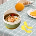 thumbnail image 1 of Tazón de bebé,Tazón Contenedor de comida con succión Cuchara Tazón para bebé,Juego de cuchara y tazón aislante de acero inoxidable para bebé,Utensilios Platos de comida Tazón de Verde, 1 of 10