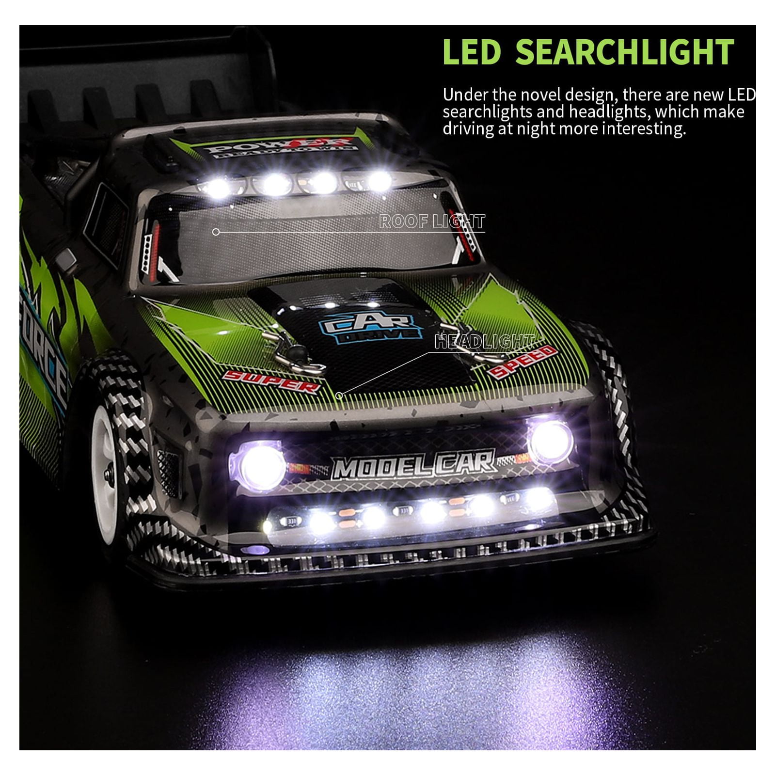 Wltoys 284131 Mini 4WD RC Drift Car Electric Short Truck Alloy Base Model  Toy with Light